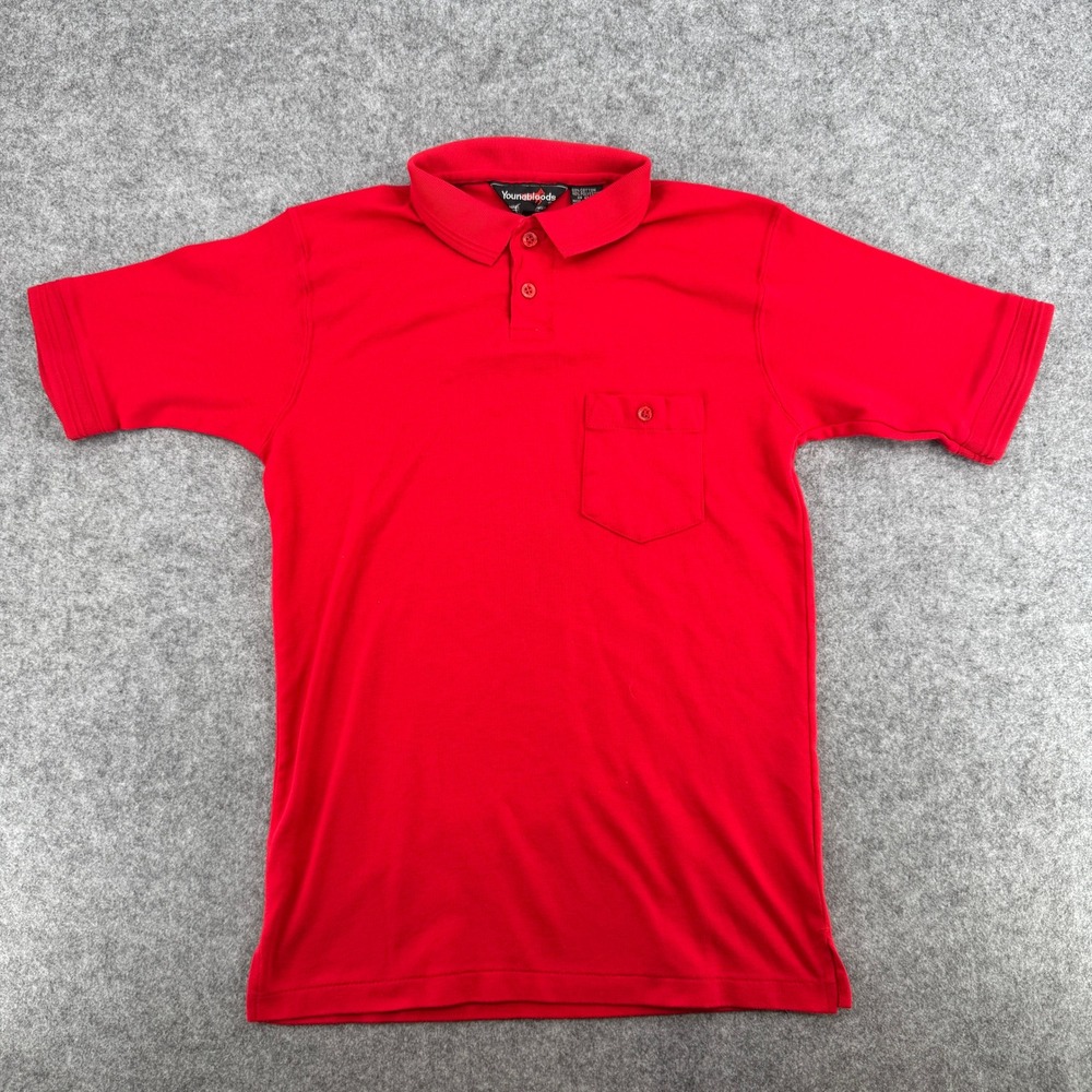 Youngbloods Mens Red Short Sleeve Pocket Polo Shirt Large RN 49026